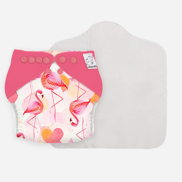 Heart Flamingo - New-Age Cloth Diapers for 3month -2 years